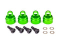 Traxxas 3767G — Traxxas 3767G Green Aluminum Shock Caps (4)