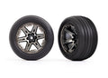Traxxas 3771R — Traxxas 3771R RXT 2.8" Black Chrome Wheels & Alias Tires (2)
