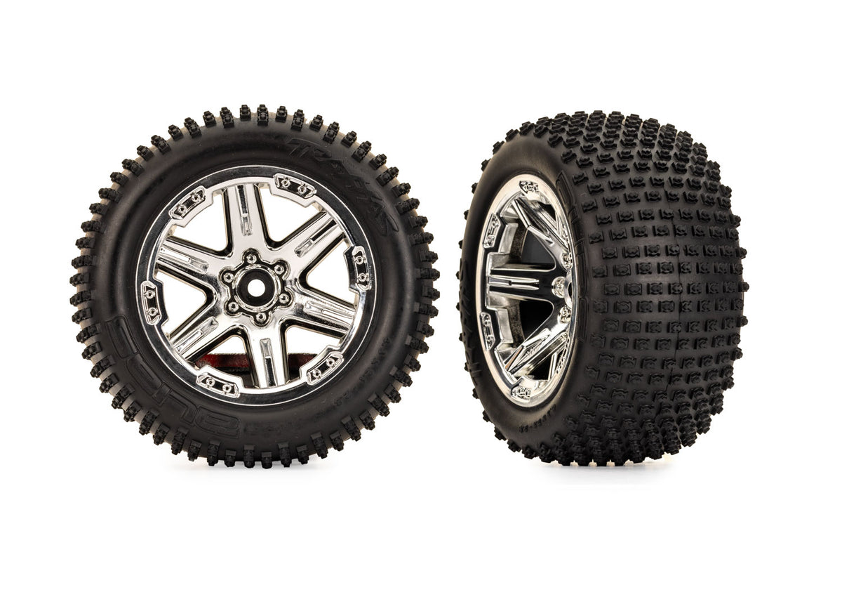 Traxxas 3779X — Traxxas 3779X RXT 2.8" Chrome Wheels & Alias Tires (2)