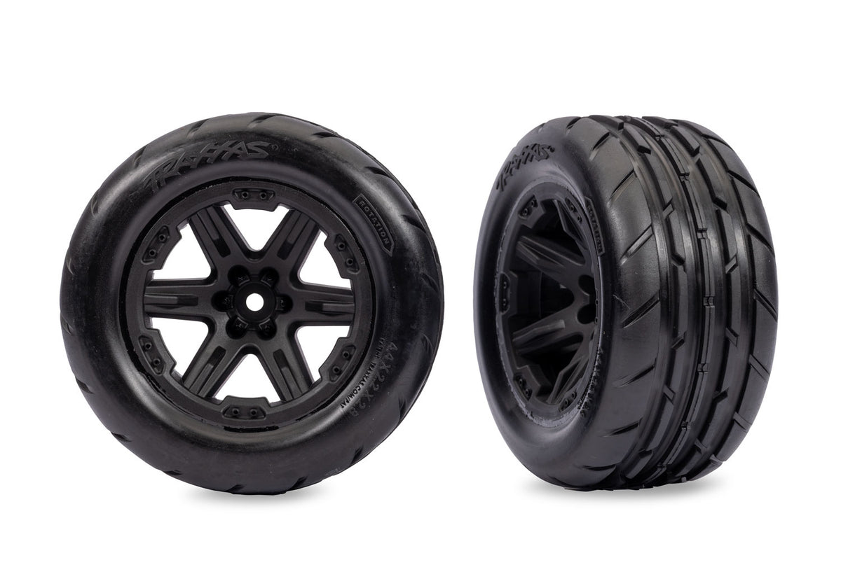 Traxxas 3796-BLK — Traxxas 3796-BLK RXT 2.8" Black Wheels & Tires (2)