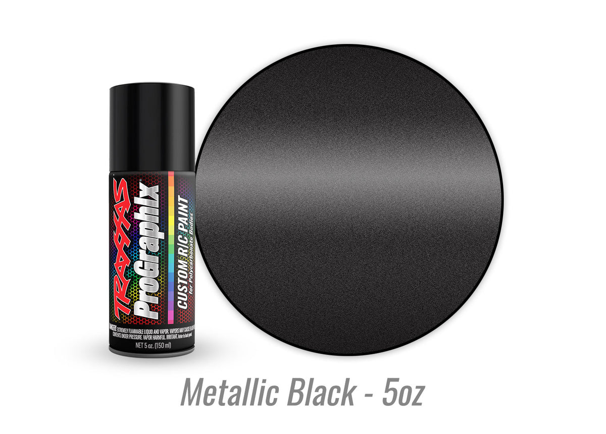 Traxxas 5075 — Traxxas 5075 Metallic Black ProGraphix Spray Paint (5 oz)