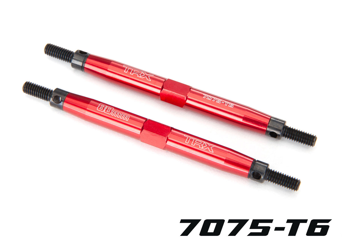 Traxxas 5939R — Traxxas 5939R TUBES 88 mm Red Aluminum Toe Links (2)