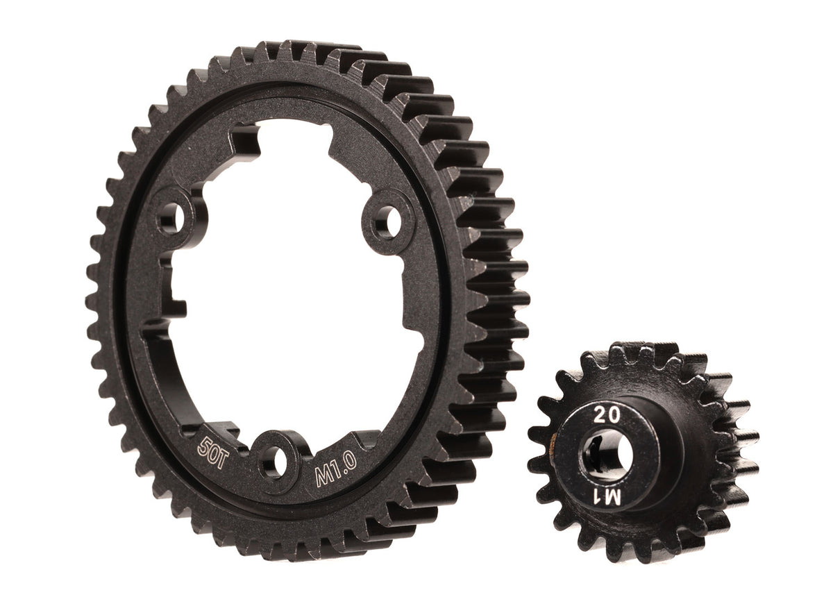 Traxxas 6450 — Traxxas 6450 50-Tooth Wide-Face Machined-Steel Spur Gear & Pinion