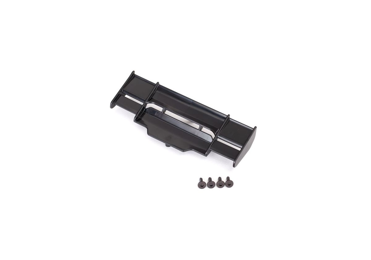 Traxxas 6721 Rustler 4X4 Black Rear Wing with Screws