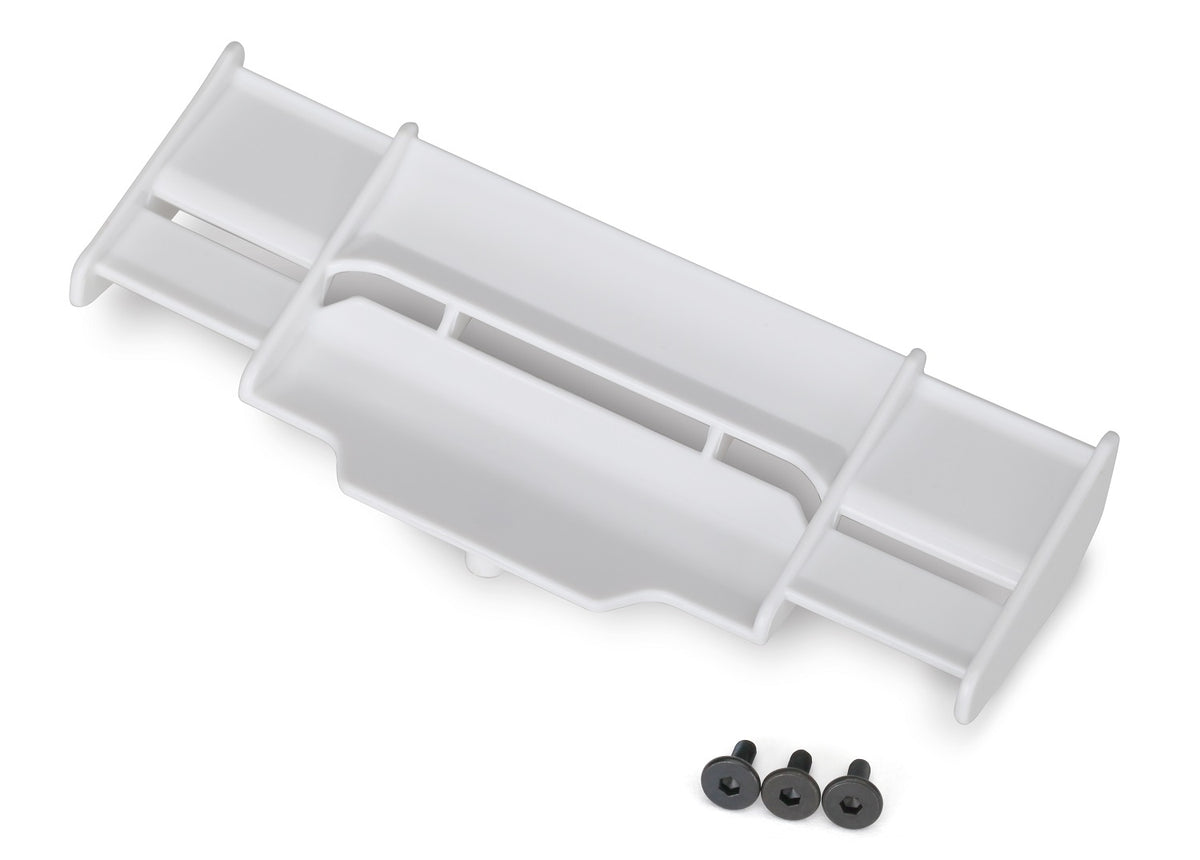 Traxxas 6721A — Traxxas 6721A Rustler 4X4 White Rear Wing with Screws