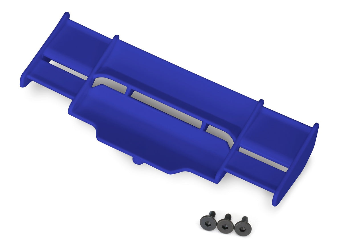 Traxxas 6721X — Traxxas 6721X Rustler 4X4 Blue Rear Wing with Screws