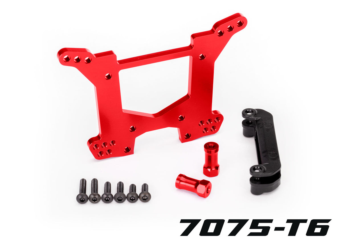 Traxxas 6738R — Traxxas 6738R Rear Red Aluminum Shock Tower & Hardware