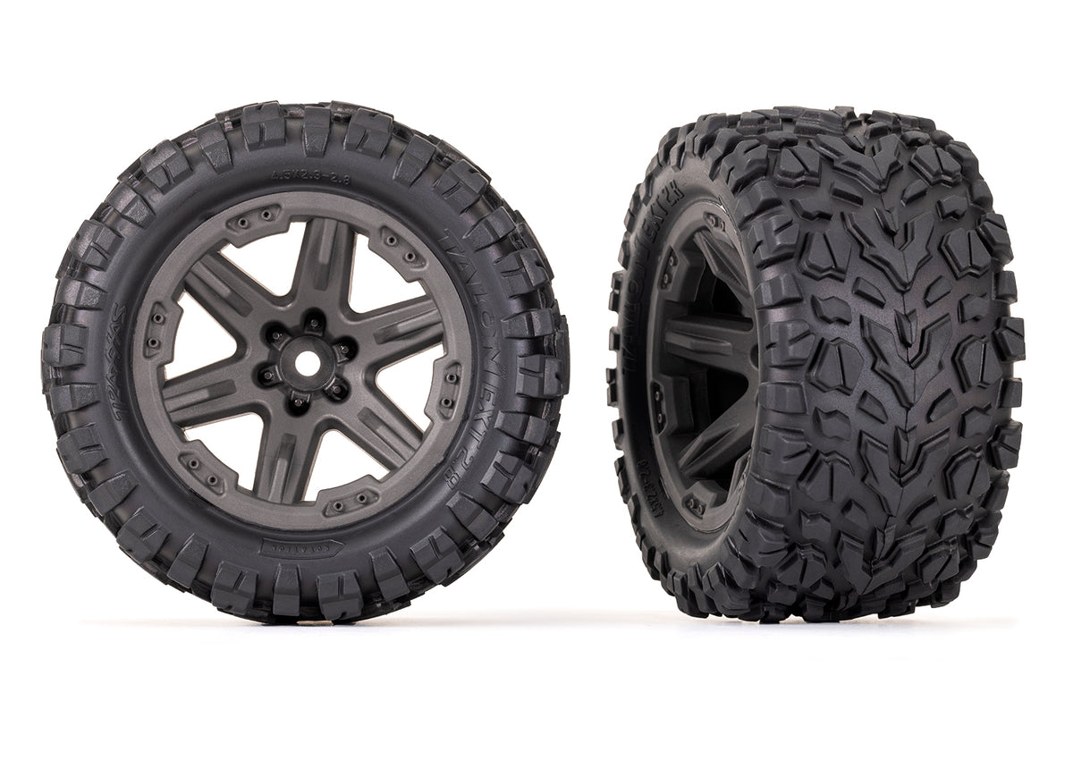Traxxas 6763 — Traxxas 6763 RXT 2.8" Gray Wheels & Talon EXT Tires (2)