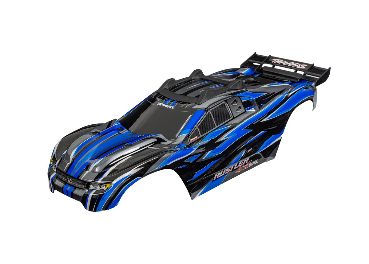 Traxxas 6785-BLUE — Traxxas 6785-BLUE Rustler 4X4 VXL Blue Clipless Body