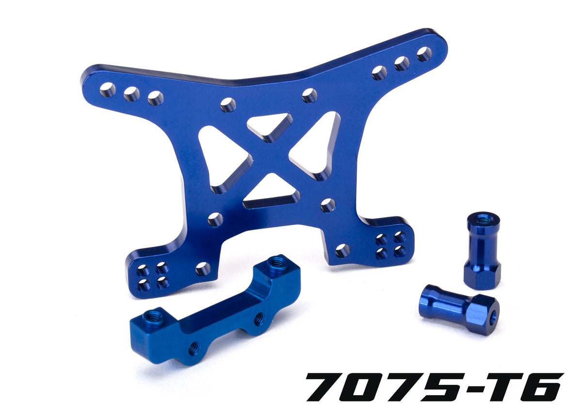 Traxxas 6839X — Traxxas 6839X Blue Aluminum Front Shock Tower & Hardware