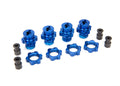 Traxxas 6856X — Traxxas 6856X Blue Aluminum 17 mm Splined Wheel Hub Adapters (4)