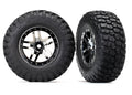 Traxxas 6873T — Traxxas 6873T SCT Black Chrome Wheels w/ BFG S1 Tires (2)