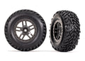 Traxxas 6964 — Traxxas 6964 Gray Split-Spoke Wheels w/ SCT Tires (2)