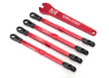 Traxxas 7138X — Traxxas 7138X Red Aluminum Toe Link Set w/ Hollow Balls (8)
