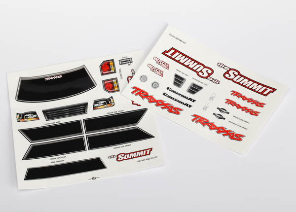 Traxxas 7214 — Traxxas 7214 1/16 Summit Decal Sheets