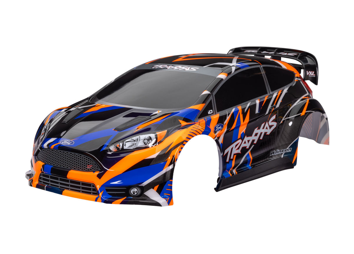 Traxxas 7427-ORNG — Traxxas 7427-ORNG Ford Fiesta ST Rally Orange Clipless Body
