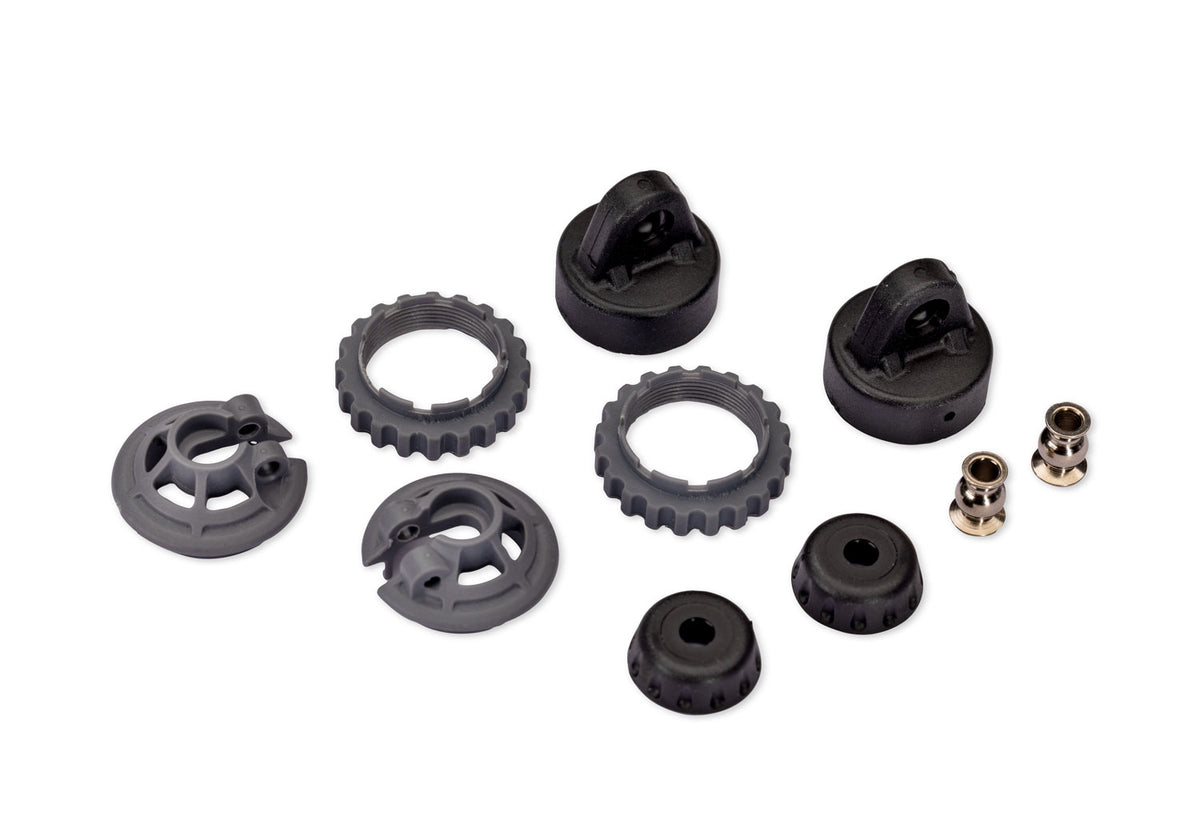 Traxxas 7468-SLGRY — Traxxas 7468-SLGRY 1/10 GTR Steel-Gray Shock Spring Retainer Set