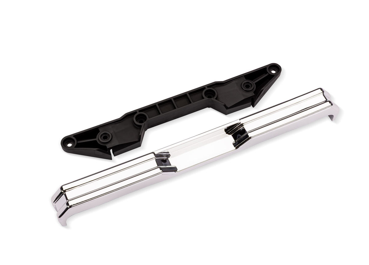 Traxxas 7687 — Traxxas 7687 X-Truck BIGFOOT #8 4X4 Chrome Rear Bumper w/ Support