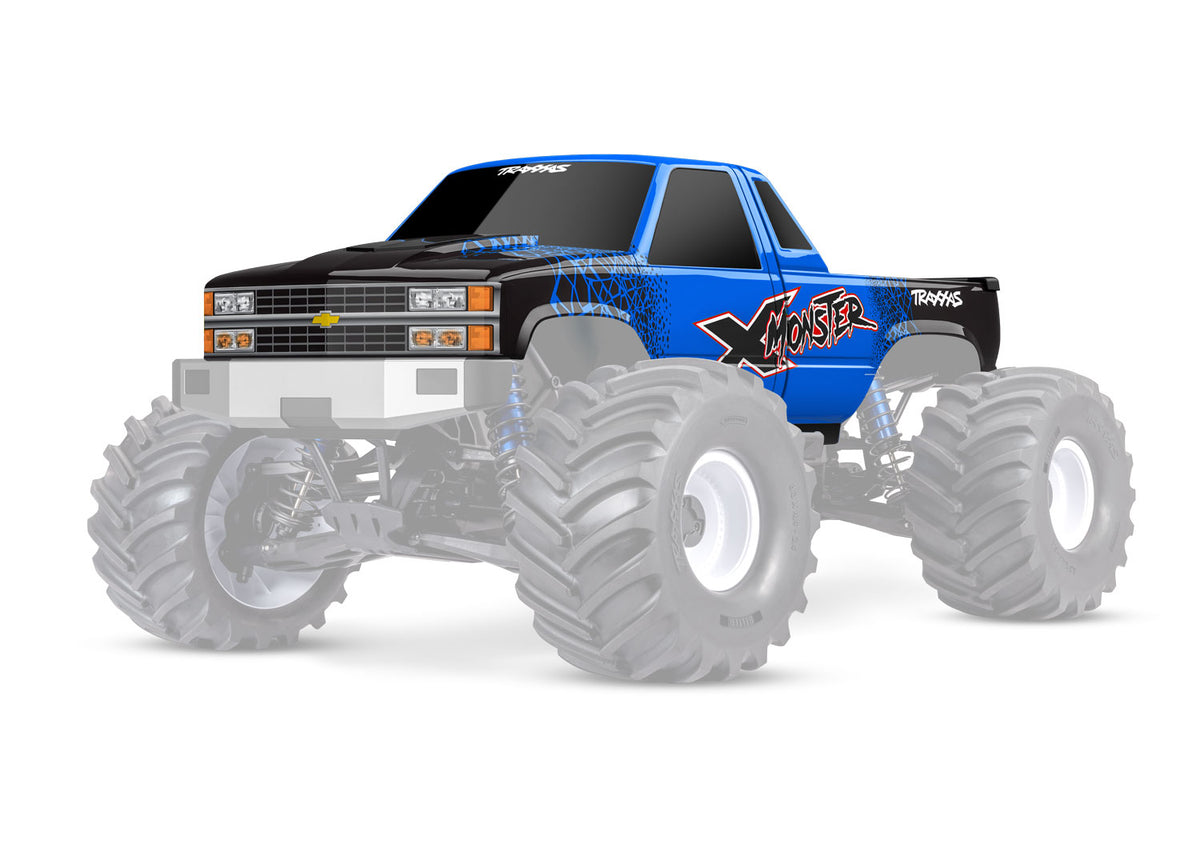 Traxxas 7697-BLUE — Traxxas 7697-BLUE Blue X-Monster Chevrolet GMT400 CK Truck Body