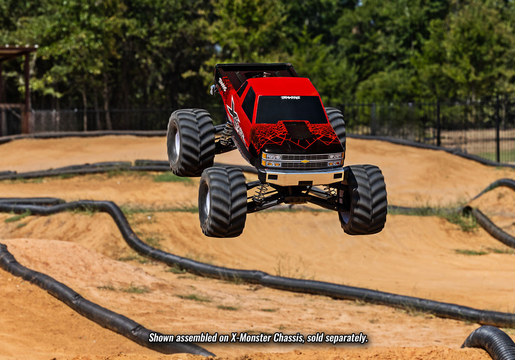 Traxxas 7697-RED — Traxxas 7697-RED Red X-Monster Chevrolet GMT400 CK Truck Body