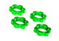 Traxxas 7758G — Traxxas 7758G Serrated 17 mm Green Aluminum Splined Wheel Nuts (4)