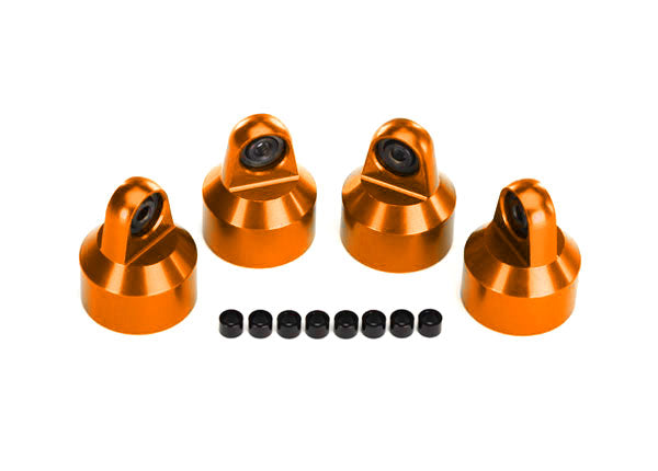 Traxxas 7764-ORNG — Traxxas 7764-ORNG Orange Aluminum GTX Shock Caps (4)