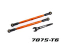 Traxxas 7897-ORNG — Traxxas 7897-ORNG TUBES 188 mm WideMaxx Orange Aluminum Toe Links