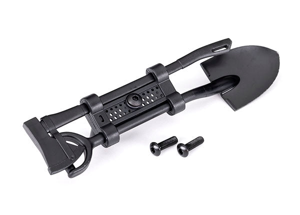 Traxxas 8122-BLK — Traxxas 8122-BLK Black Shovel and Axe with Mounting Hardware