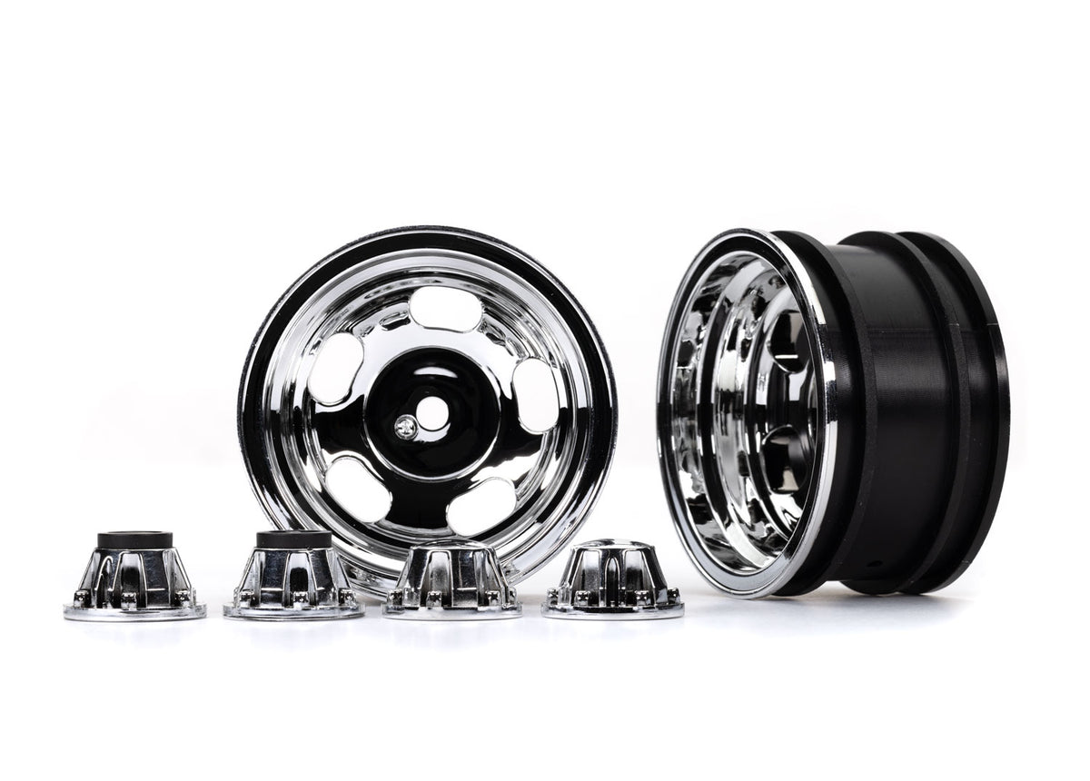 Traxxas 8158X — Traxxas 8158X 2.2" Slotted Chrome Wheels (2)