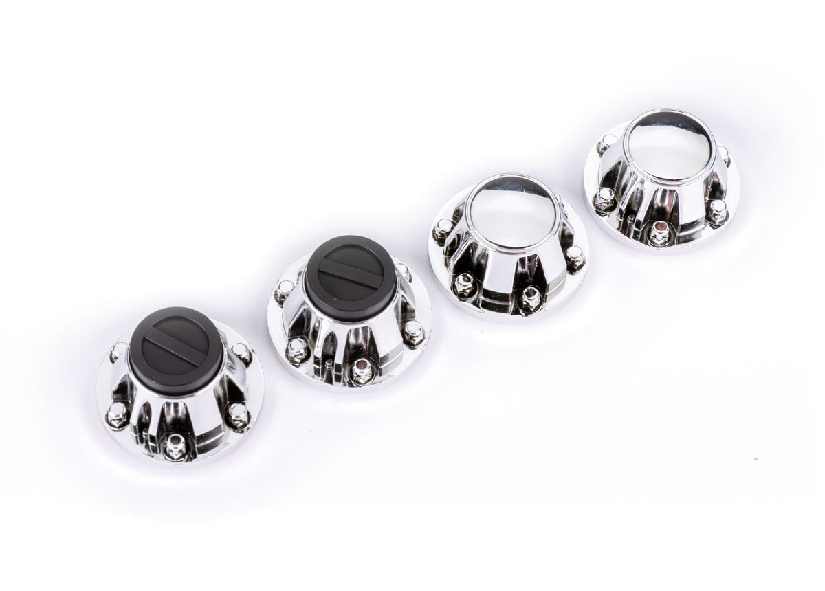 Traxxas 8164X — Traxxas 8164X Chrome Wheel Center Caps (4)