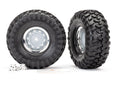 Traxxas 8166 — Traxxas 8166 1.9" Chrome Wheels w/ Canyon Trail Tires & Caps (2)
