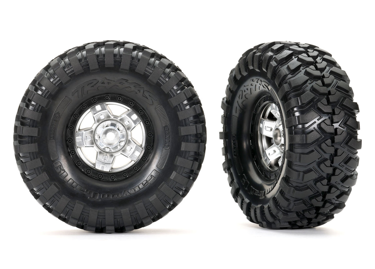 Traxxas 8179X — Traxxas 8179X 1.9" Chrome TRX-4 Sport Wheels & Canyon Trail Tires (2)