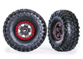 Traxxas 8181-RED — Traxxas 8181-RED 2.2" Red TRX-4 Sport Wheels w/ Canyon Trail Tires (2)