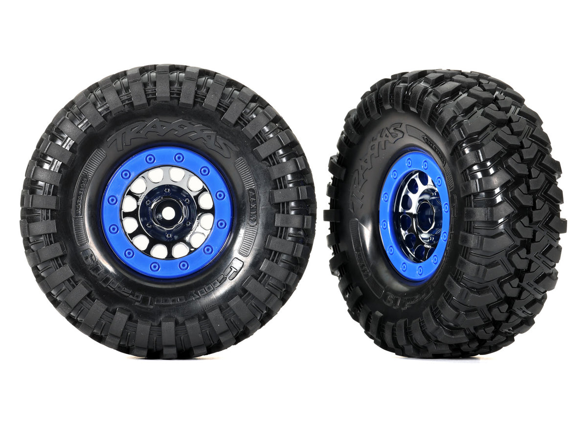 Traxxas 8182A — Traxxas 8182A 1.9" Black Chrome Method Wheels w/ Tires (2)
