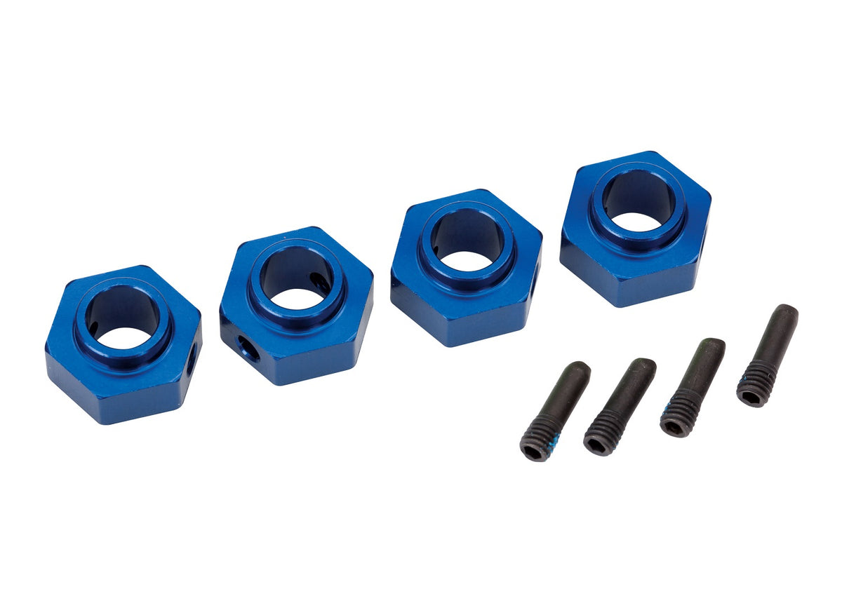 Traxxas 8269X — Traxxas 8269X Blue Aluminum 12 mm Wheel Hubs (4) & Screw Pins