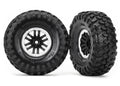 Traxxas 8272X — Traxxas 8272X 1.9" Black & Satin TRX Wheels w/ Canyon Trail Tires (2)