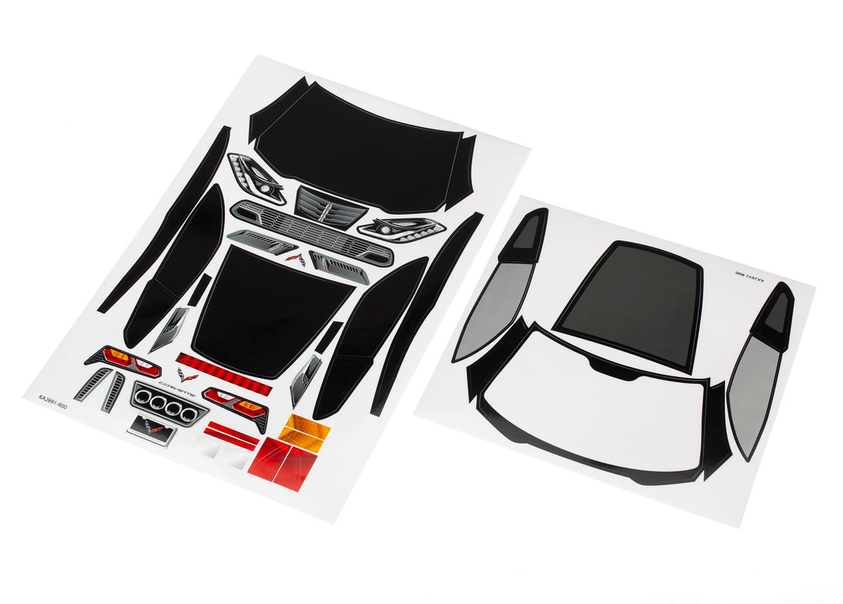Traxxas 8387 — Traxxas 8387 4-Tec 2.0 Chevrolet Corvette Z06 Decal Sheets
