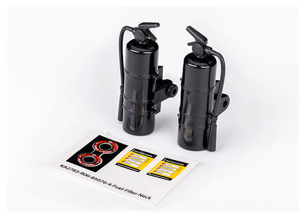 Traxxas 8422-BLK — Traxxas 8422-BLK UDR Replica Black Fire Extinguishers with Decals (2)