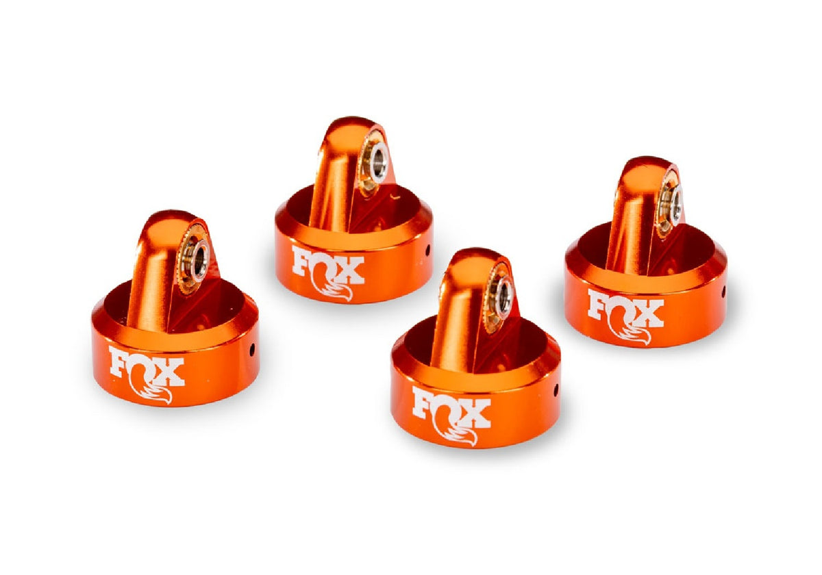 Traxxas 8465 — Traxxas 8465 Fox Orange Aluminum GTR Shock Caps (4)