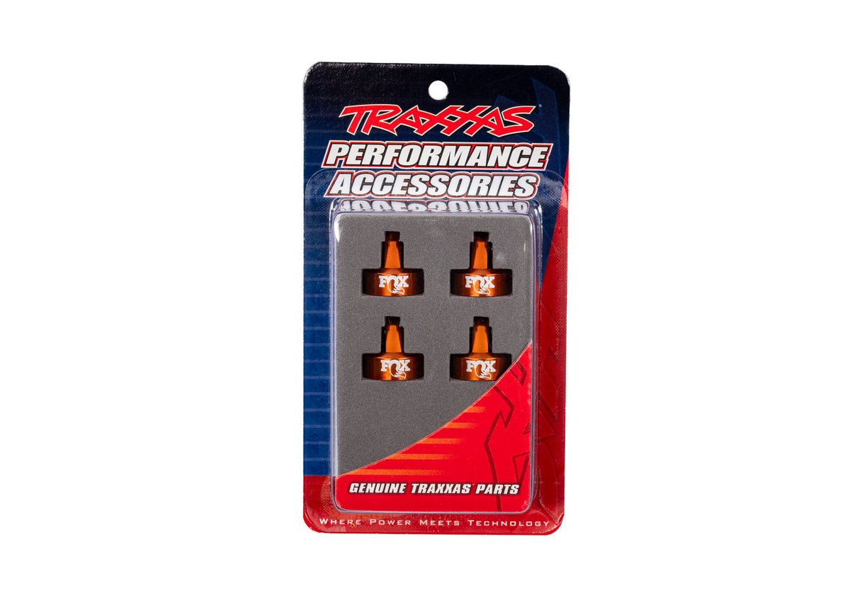 Traxxas 8465 — Traxxas 8465 Fox Orange Aluminum GTR Shock Caps (4)