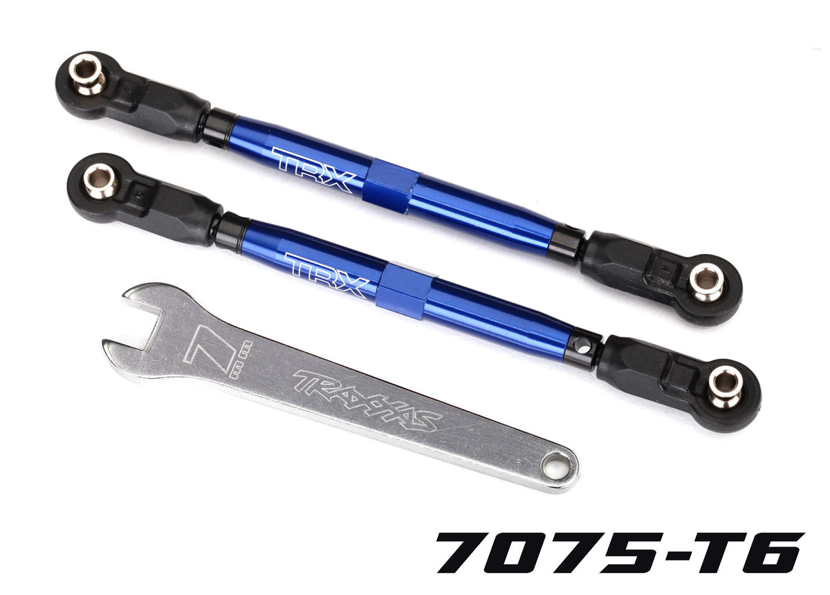 Traxxas 8547X — Traxxas 8547X TUBES 102 mm Blue Aluminum Toe Links (2)