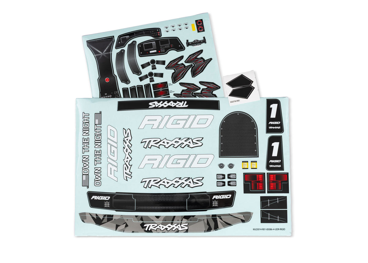 Traxxas 8562 — Traxxas 8562 Unlimited Desert Racer Rigid Decal Sheets