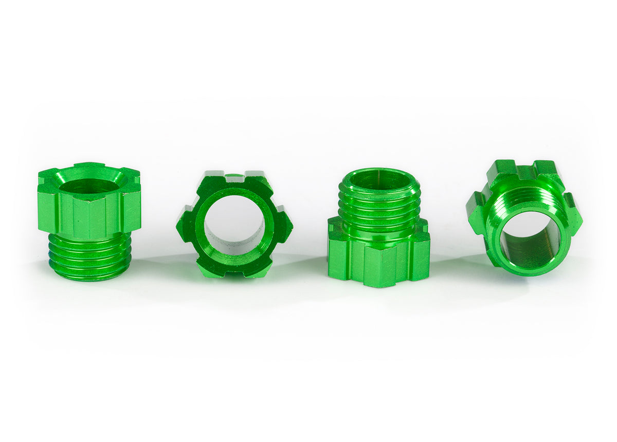 Traxxas 8886G — Traxxas 8886G Green Aluminum Stub Axle Nuts (4)