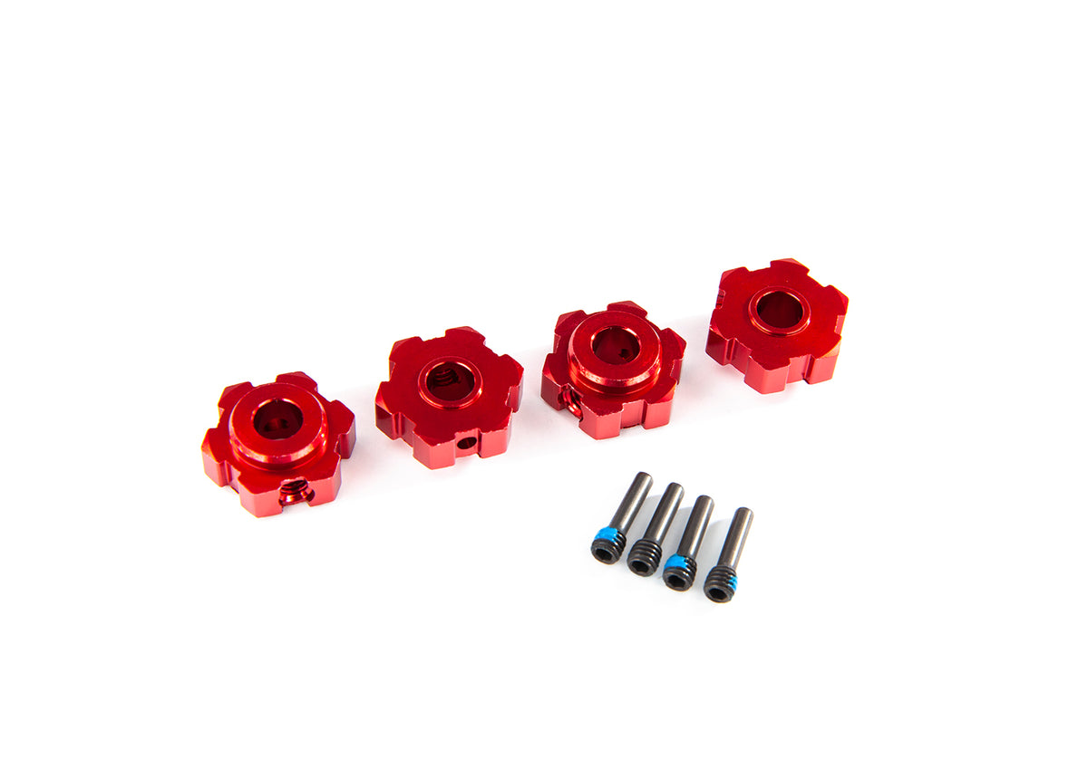 Traxxas 8956R — Traxxas 8956R 17 mm Red Aluminum Hex Wheel Hubs (2)