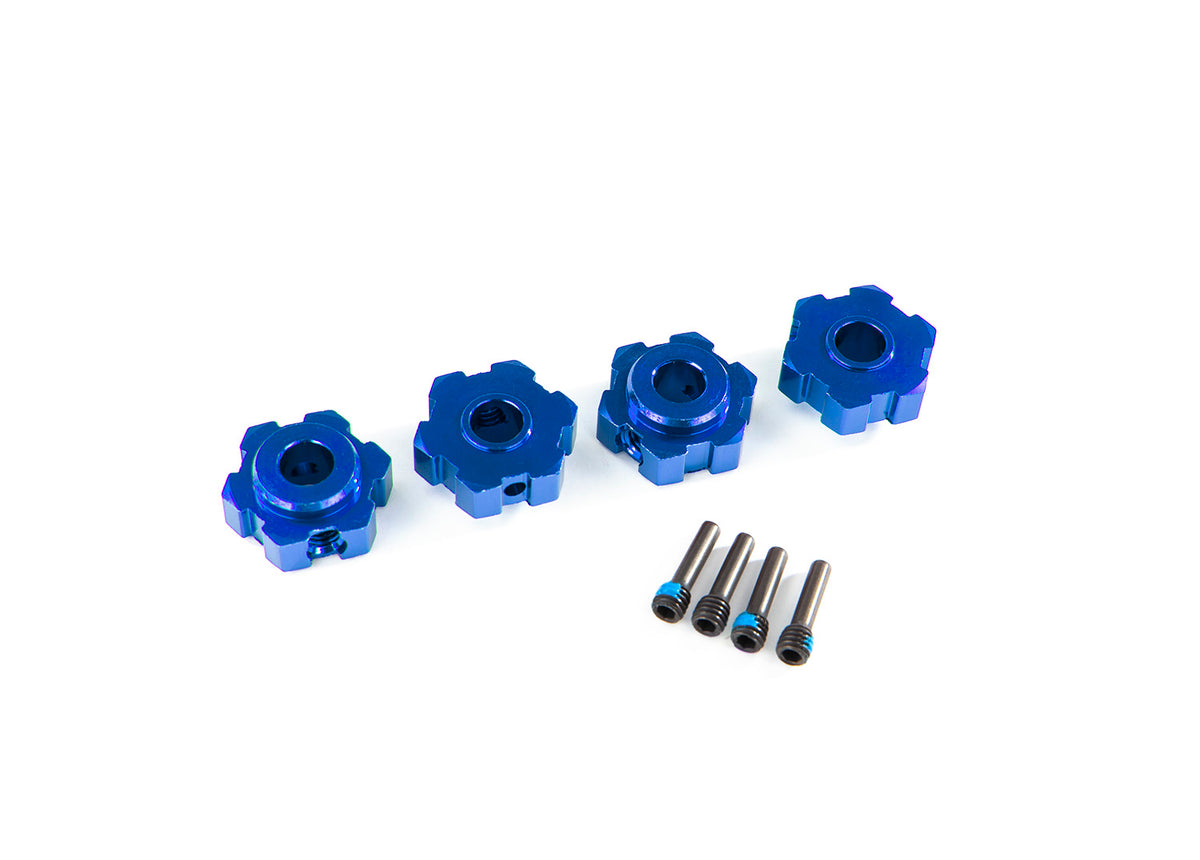 Traxxas 8956X — Traxxas 8956X 17 mm Blue Aluminum Hex Wheel Hubs (2)