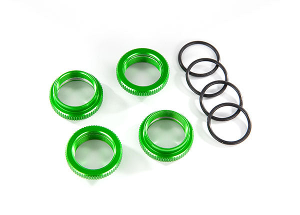 Traxxas 8968G — Traxxas 8968G Green Aluminum GT-Maxx Spring Retainers (4)