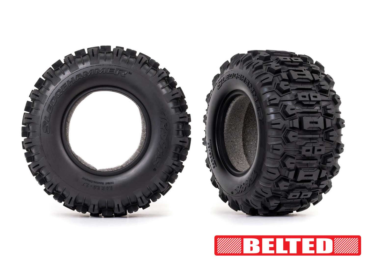 Traxxas 8975 — Traxxas 8975 Sledgehammer Belted 2.8" Tires w/ Foam Inserts (2)