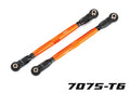 Traxxas 8997A — Traxxas 8997A Tubes 109 mm WideMaxx Orange Aluminum Toe Links (2)