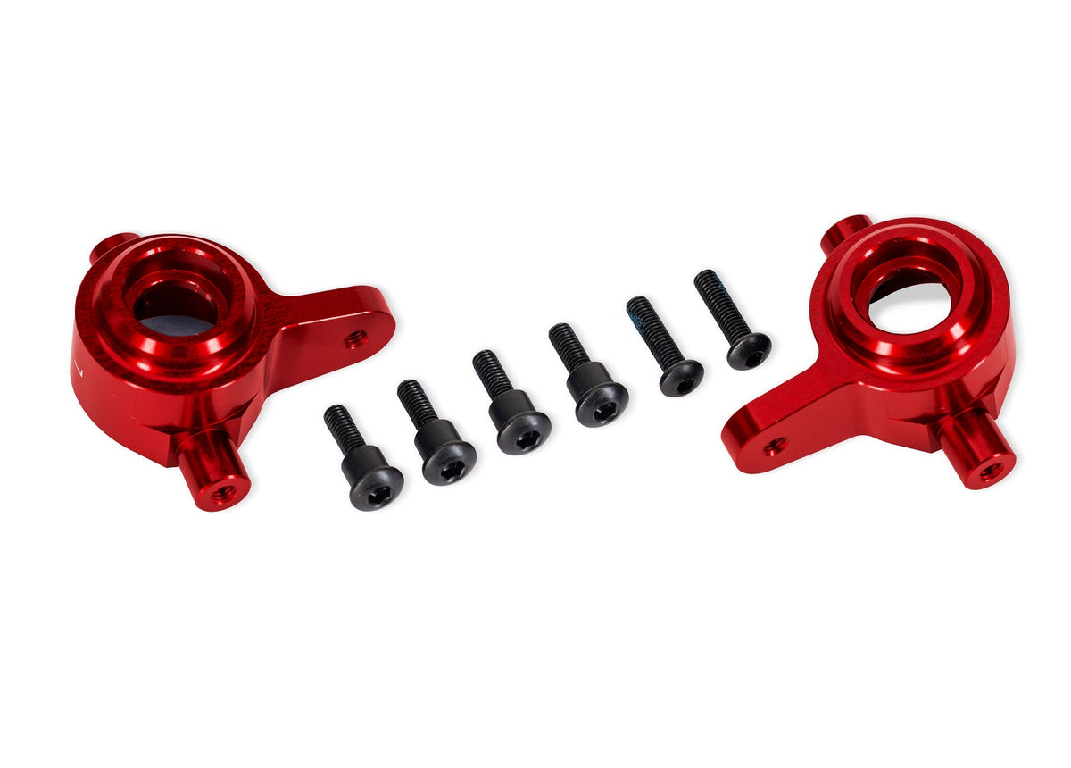 Traxxas 9064-RED — Traxxas 9064-RED Red Aluminum Steering Blocks (L&R)