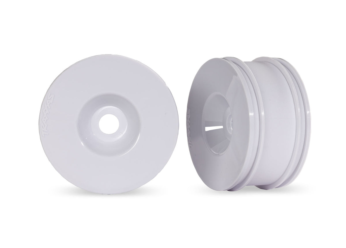 Traxxas 9070-WHT — Traxxas 9070-WHT 3.0" White Dished Wheels (2)